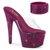 Pleaser - BEJEWELED712RS Mules à talons - Transparent/Rose Product image